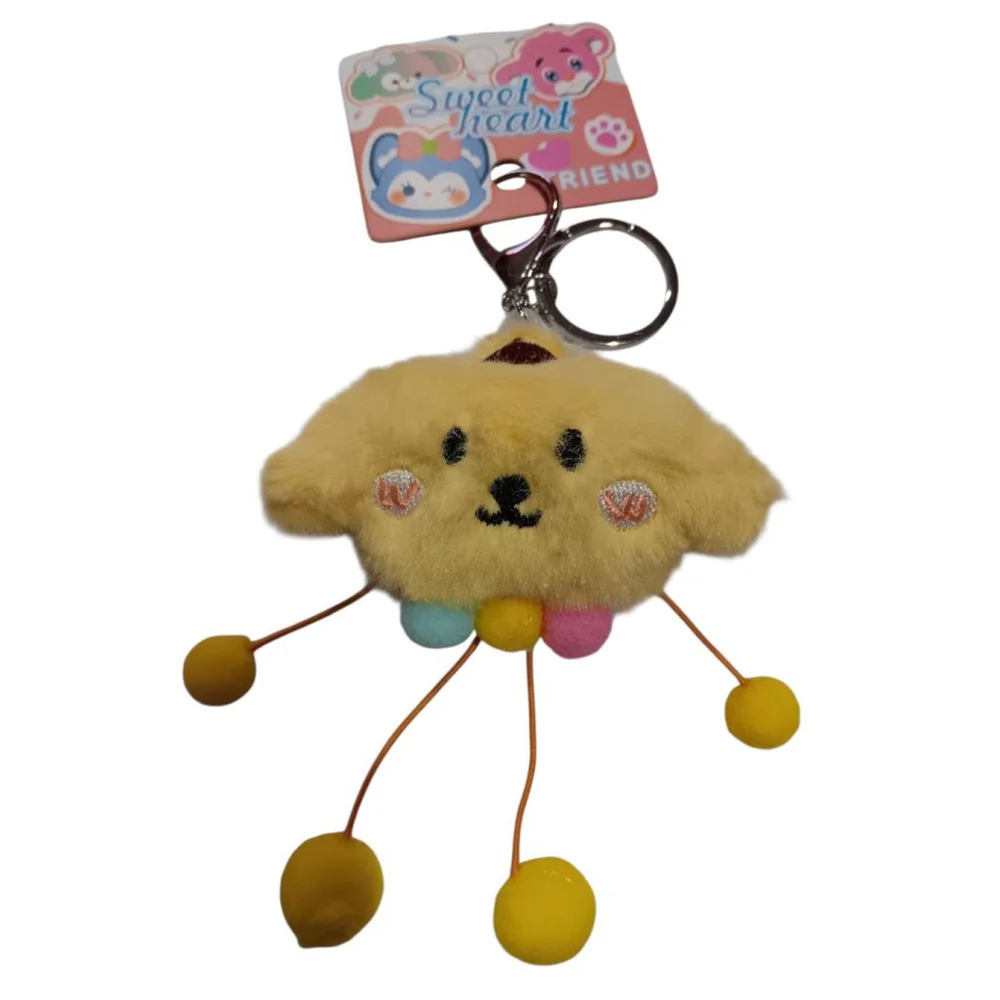 SET Sanrio Character Inspired Plush Keychain Purse Backpack Charm Set Of All 6
